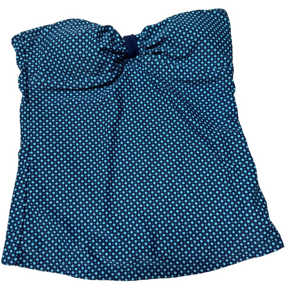 Gap Body Swimsuit Tankini Top Navy Blue and Mint Starbust - No Strap